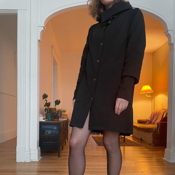 Jackets & Blazers - Elegant light black coat by Melow made in Québec